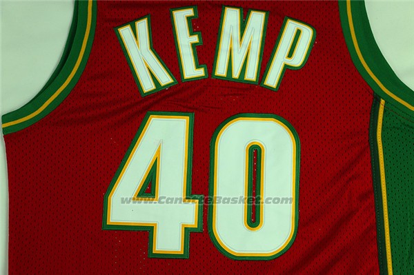 Maglia Seattle SuperSonics Shawn Kemp #40 Historic Retro Rosso